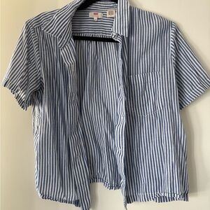 Levi's Blue and White Striped Shirt